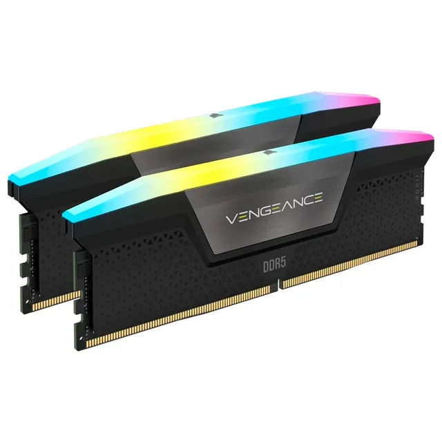 Corsair VENGEANCE RGB, vista lateral do kit com 2 módulos de 8 GB