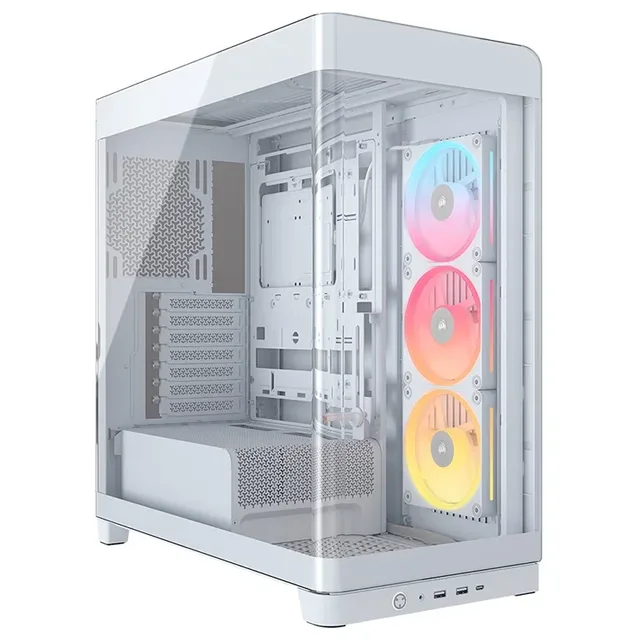 Gabinete Corsair FRAME 4500X LX-R RGB, vista frontal e lateral