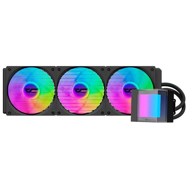 Cooler Aigo Darkflash CB360, preto, vista em perspectiva.