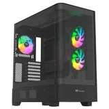Gabinete Thermaltake View 290 TG, preto, vista frontal e lateral