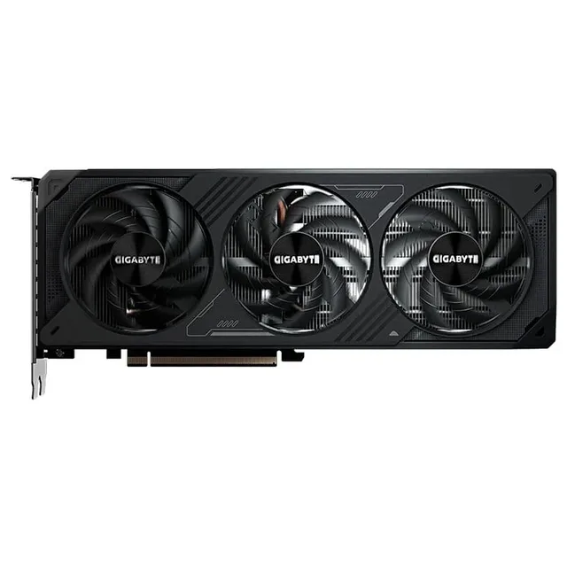Gigabyte GeForce RTX 5070 WINDFORCE OC SFF 12G, vista frontal das ventoinhas.