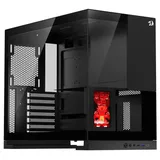 Gabinete Redragon Eternal Pro, preto, vista frontal e lateral