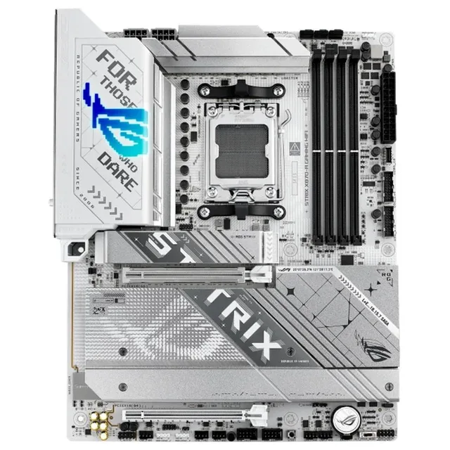 Placa-mãe ASUS ROG STRIX X870-A GAMING WIFI, vista frontal, sem perspectiva